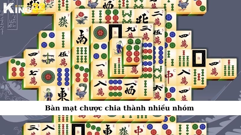 Bàn mạt chược chia thành nhiều nhóm